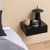 Thumbnail for Avignon Square Bedside Table with 2 Drawers in Black