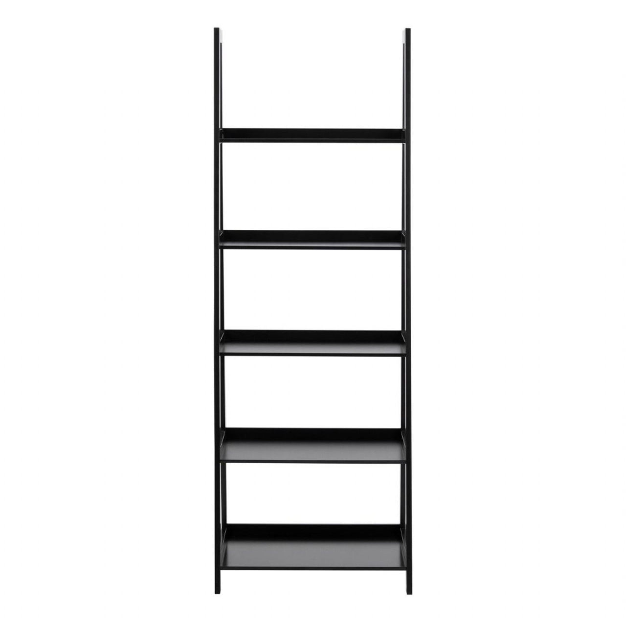 Wally Bookcase with 5 Shelves in Black