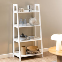 Thumbnail for Wally Bookcase with 4 Shelves in White