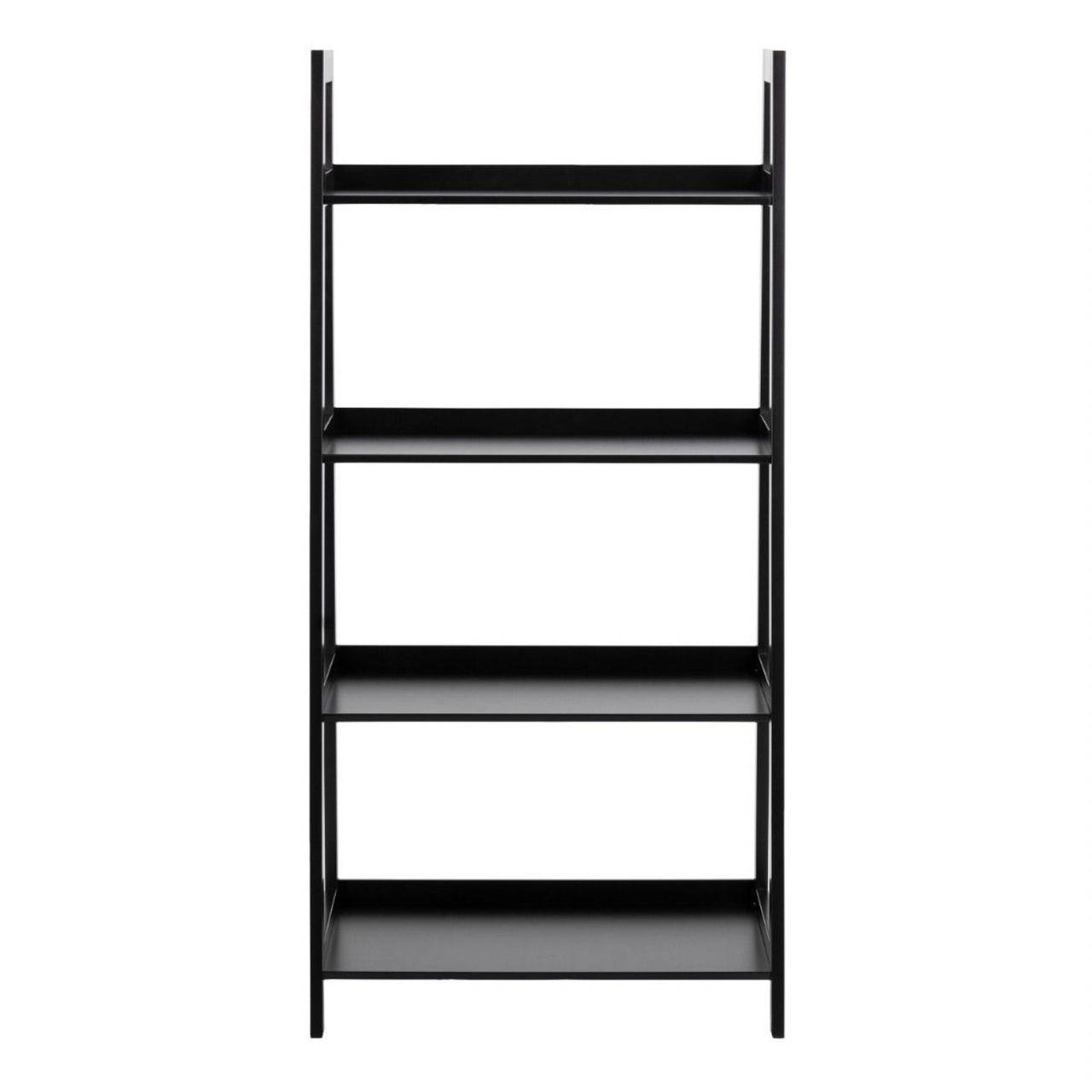 Wally Bookcase with 4 Shelves in Black