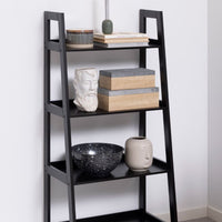 Thumbnail for Wally Bookcase with 4 Shelves in Black