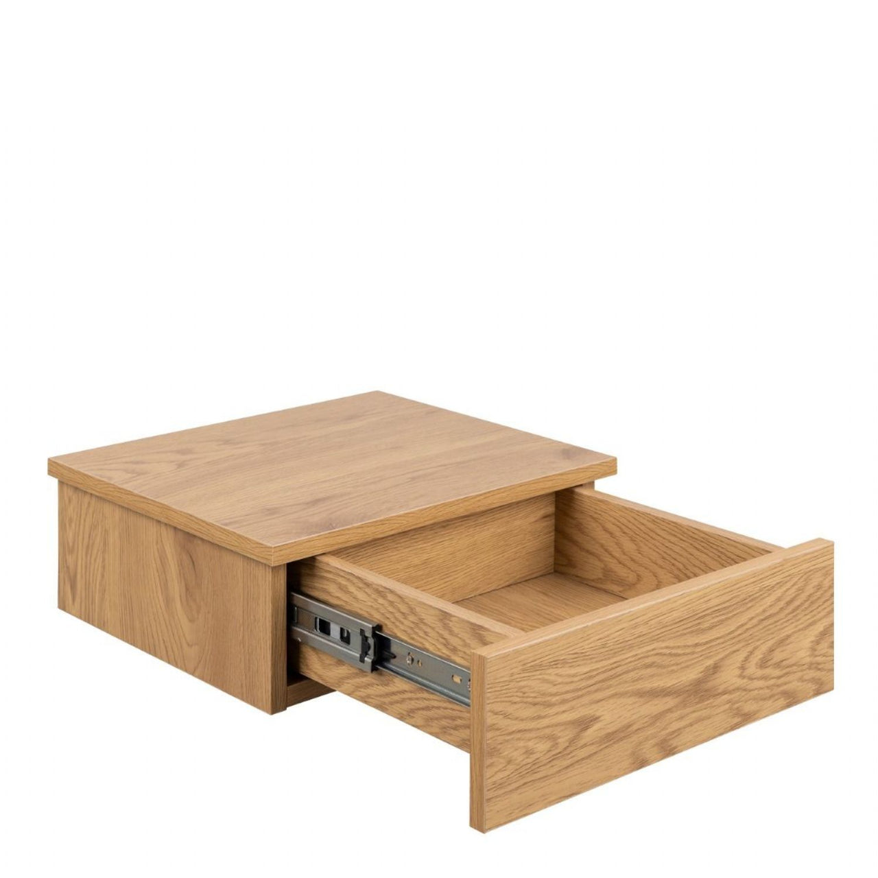 Avignon Square Bedside Table with 1 Drawers in Oak