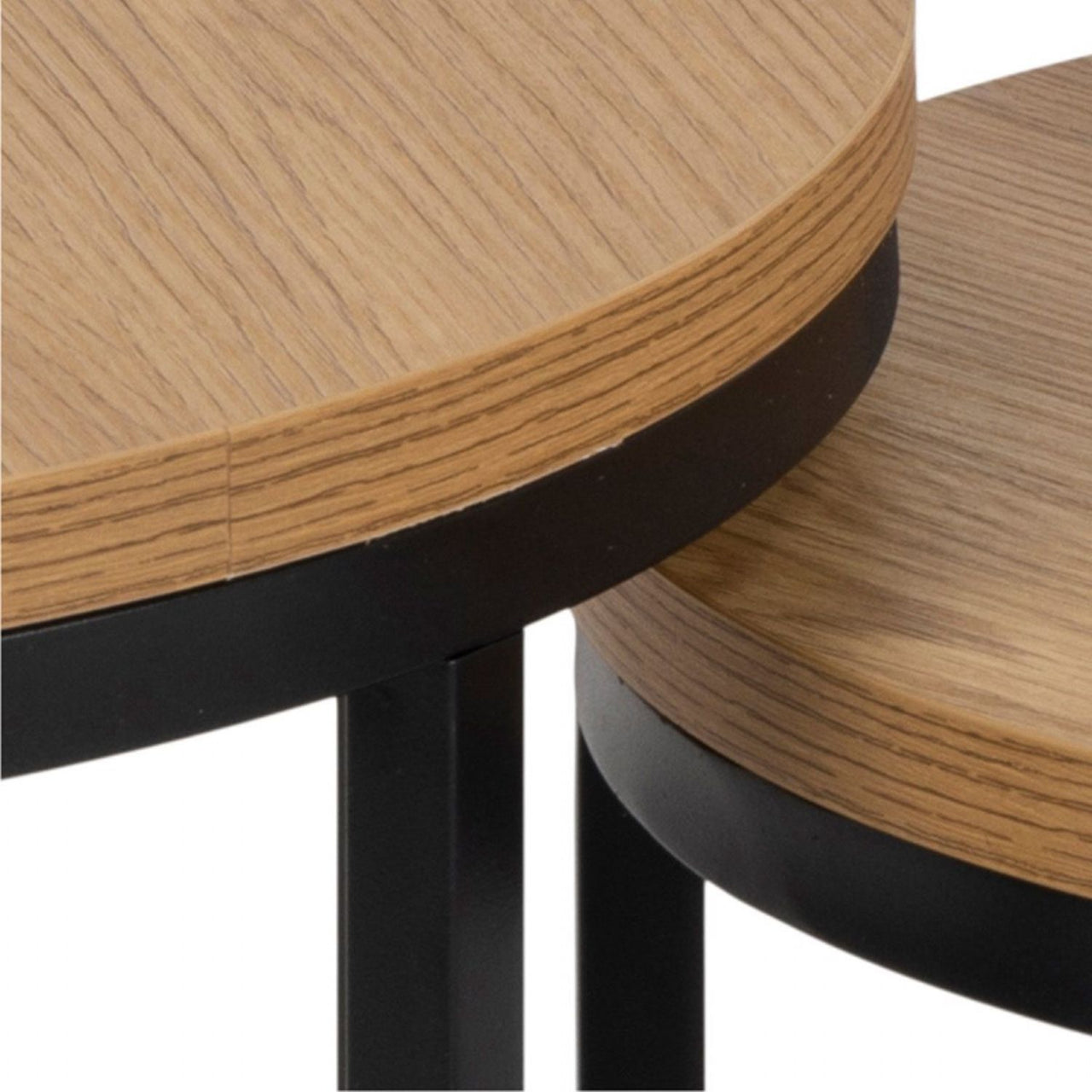 Spiro Round Nest of Tables in Oak