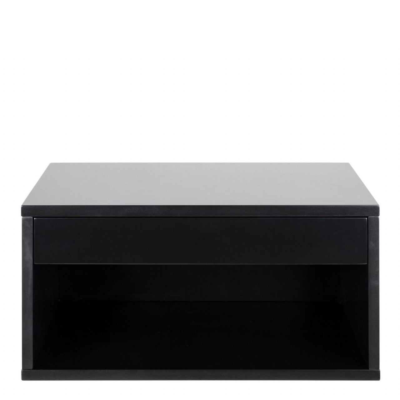 Cholet Square Bedside Table with 1 Drawer in Black