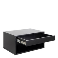 Thumbnail for Cholet Square Bedside Table with 1 Drawer in Black