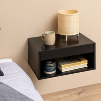 Thumbnail for Cholet Square Bedside Table with 1 Drawer in Black