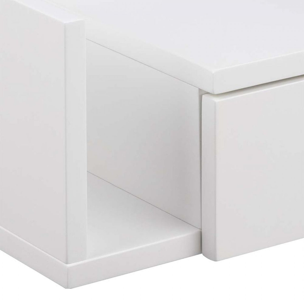 Avignon Square Bedside Table with 1 Drawers in White