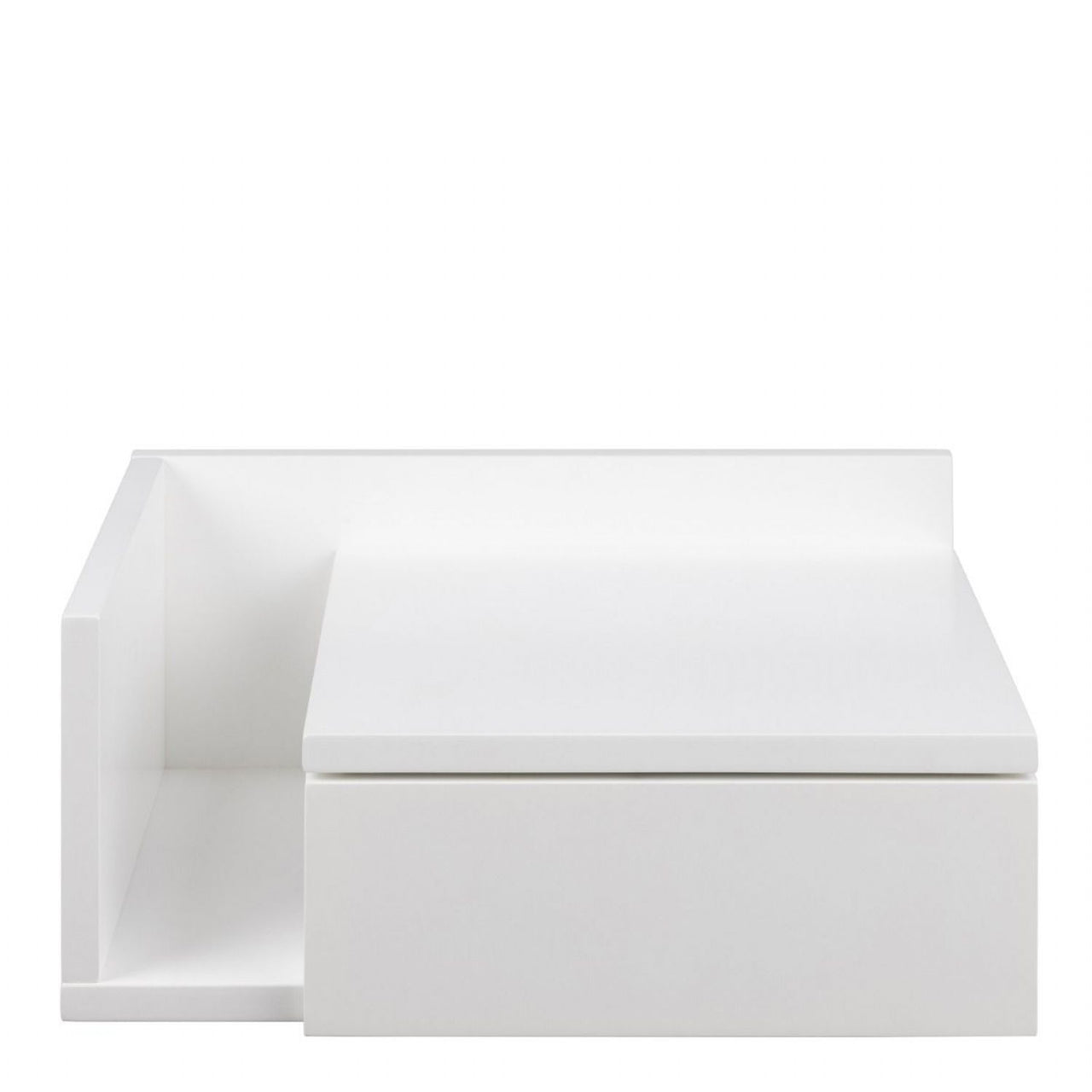 Avignon Square Bedside Table with 1 Drawers in White