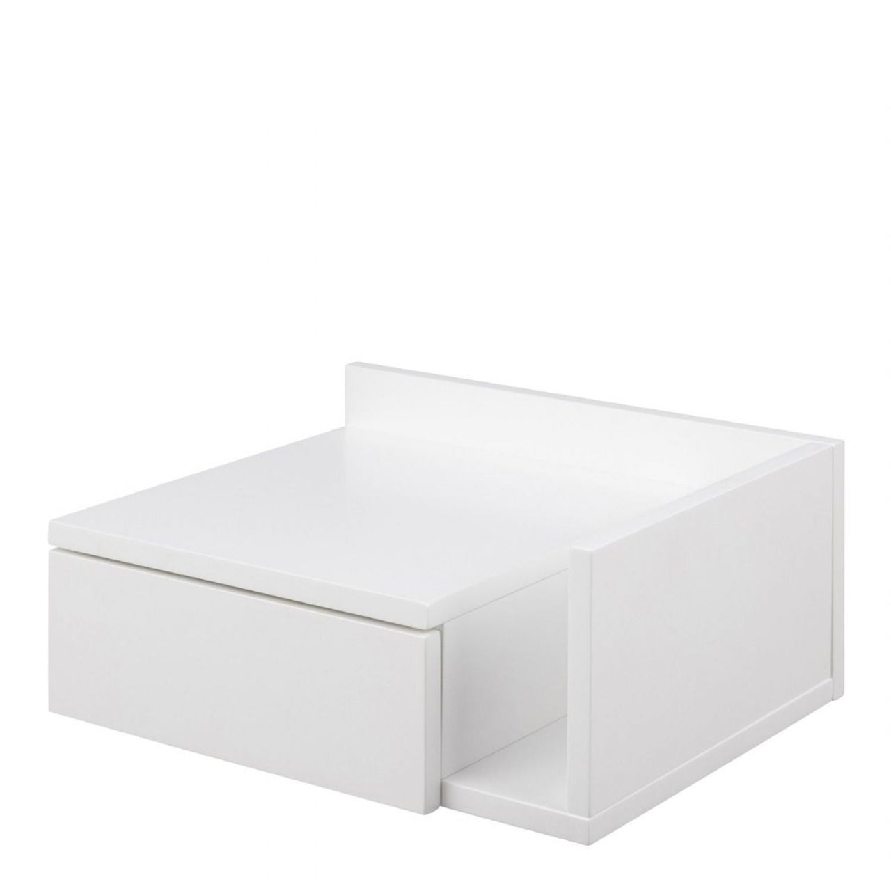 Avignon Square Bedside Table with 1 Drawers in White