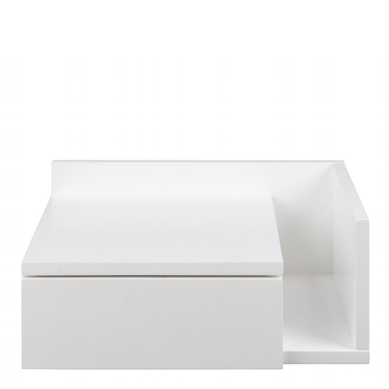 Avignon Square Bedside Table with 1 Drawers in White