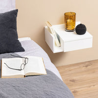 Thumbnail for Avignon Square Bedside Table with 1 Drawers in White