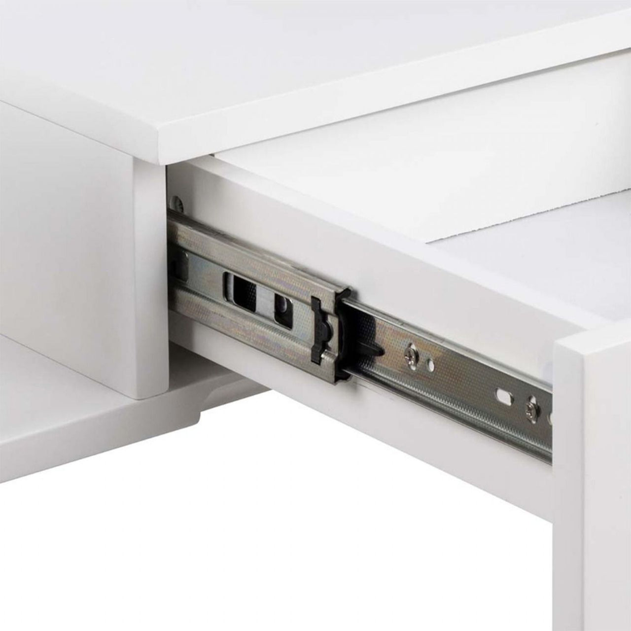 Avignon Square Bedside Table with 1 Drawers in White