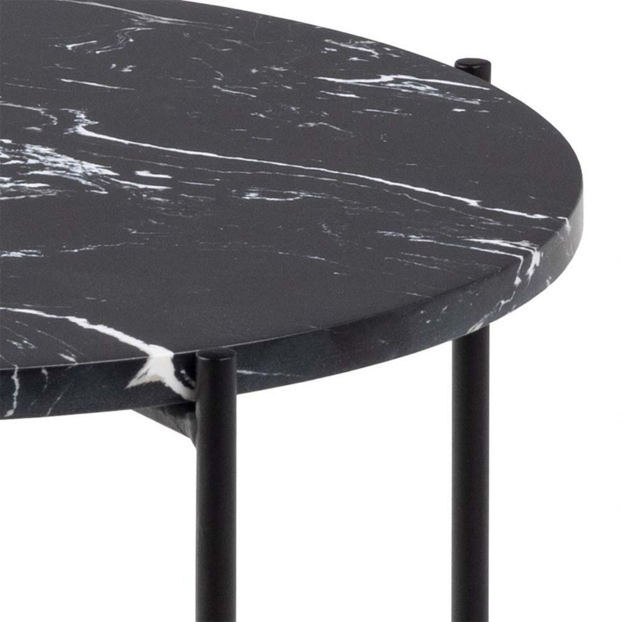 Avila Side Table with Brown Marble Effect