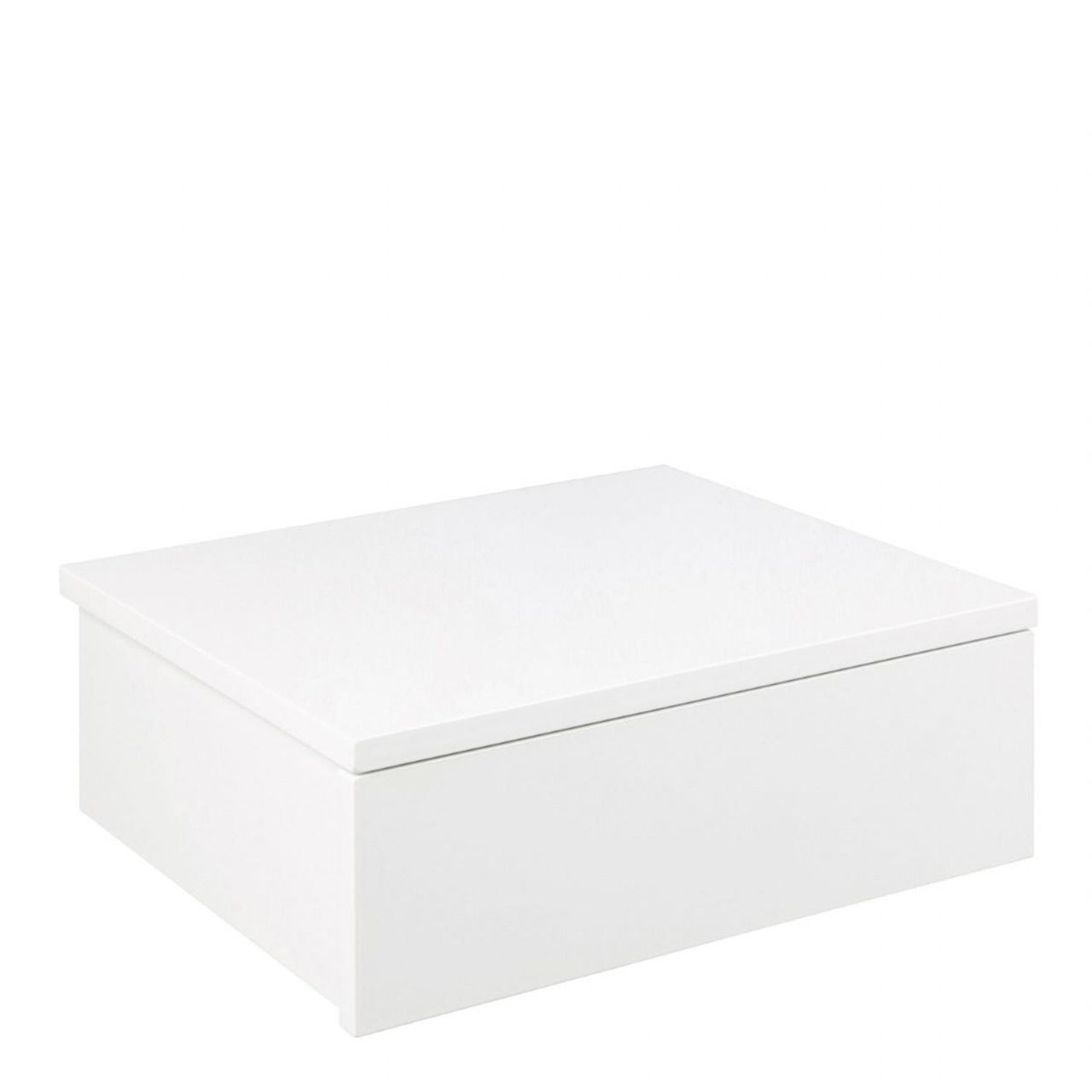 Avignon Bedside Table, Top and drawer, White