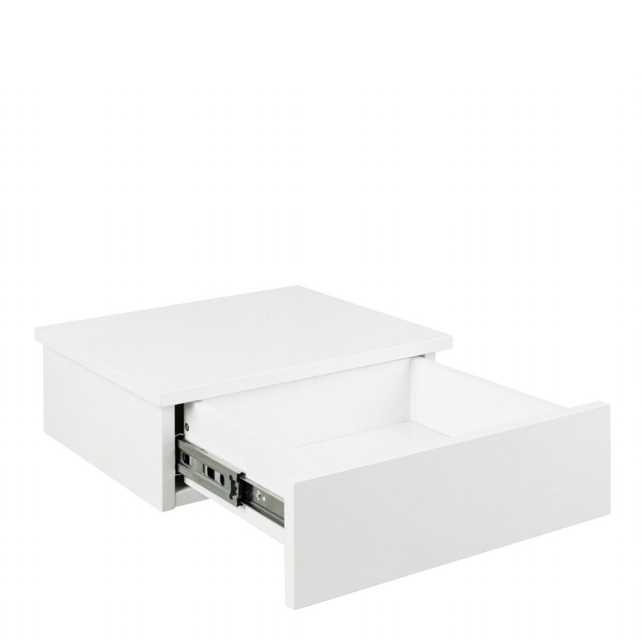 Avignon Bedside Table, Top and drawer, White