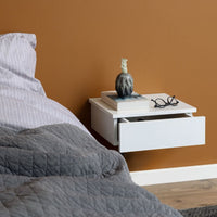 Thumbnail for Avignon Bedside Table, Top and drawer, White