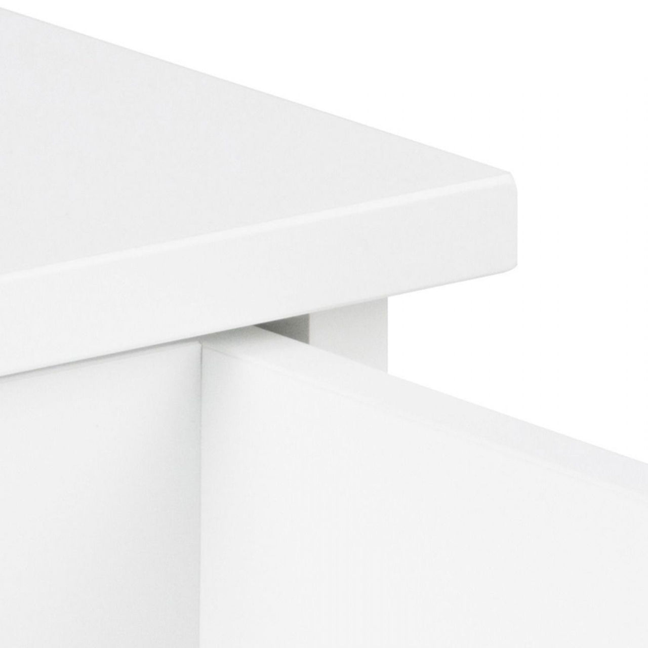 Avignon Bedside Table, Top and drawer, White