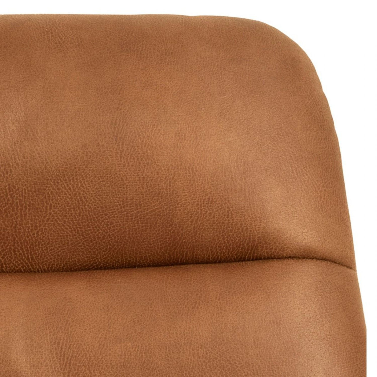 Milford Sledge Base lounge Chair in Brown Leathermix