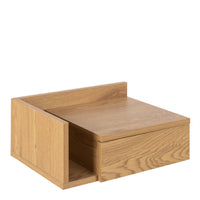 Thumbnail for Ashlan Square Bedside Table with 1 Drawers in Oak