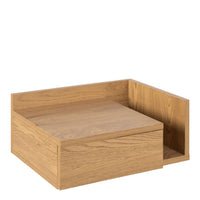 Thumbnail for Ashlan Square Bedside Table with 1 Drawers in Oak