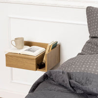 Thumbnail for Ashlan Square Bedside Table with 1 Drawers in Oak