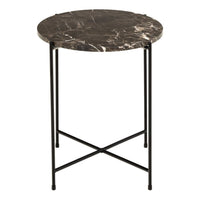 Thumbnail for Avila Side Table with Brown Marble Effect Dia42x45 cm