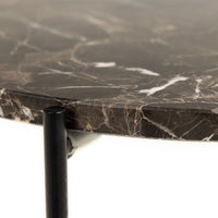 Thumbnail for Avila Side Table with Brown Marble Effect Dia42x45 cm