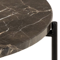 Thumbnail for Avila Side Table in Brown Marble Effect Dia52x40 cm