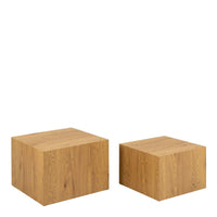 Thumbnail for Dice Square Coffee Table Set in Oak Effect