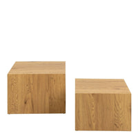 Thumbnail for Dice Square Coffee Table Set in Oak Effect