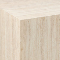 Thumbnail for Dice Square Coffee Table Set in Light Travertine Effect