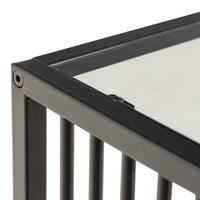 Thumbnail for Strington Side Table in Black with Glass Top