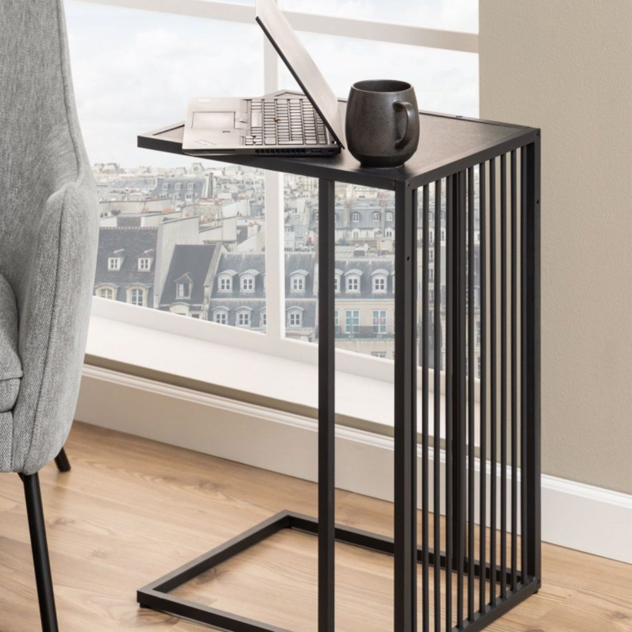 Strington Tall Side Table in Black