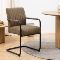 Thumbnail for Adele Dining Chair in Light Brown Fabric Set of 2