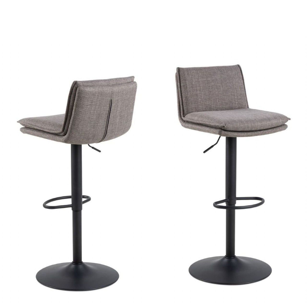 Flynn Swivel Bar Stool with Height Adjustable Function in Light GreyBrown