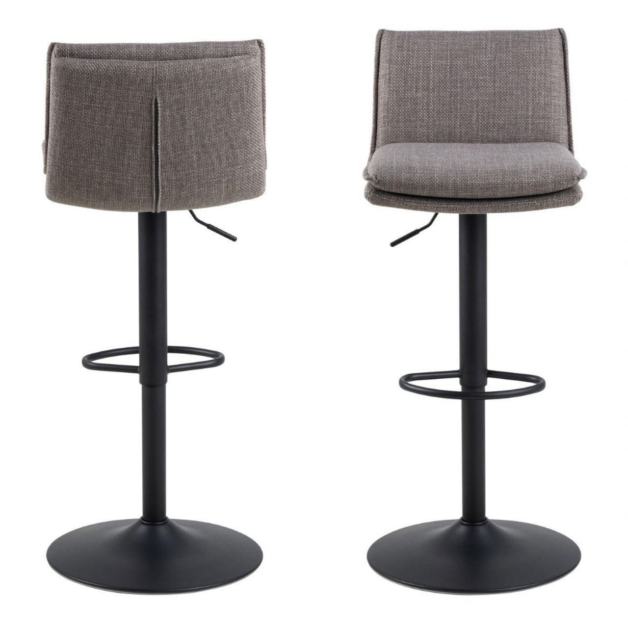 Flynn Swivel Bar Stool with Height Adjustable Function in Light GreyBrown