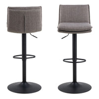 Thumbnail for Flynn Swivel Bar Stool with Height Adjustable Function in Light GreyBrown