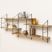 Thumbnail for Belfast Wall Unit with 4 Shelves in Oak