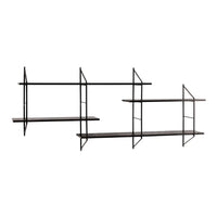 Thumbnail for Belfast Wall Unit with 4 Shelves in Black