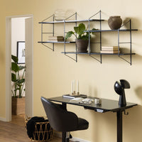 Thumbnail for Belfast Wall Unit with 4 Shelves in Black