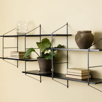 Thumbnail for Belfast Wall Unit with 4 Shelves in Black