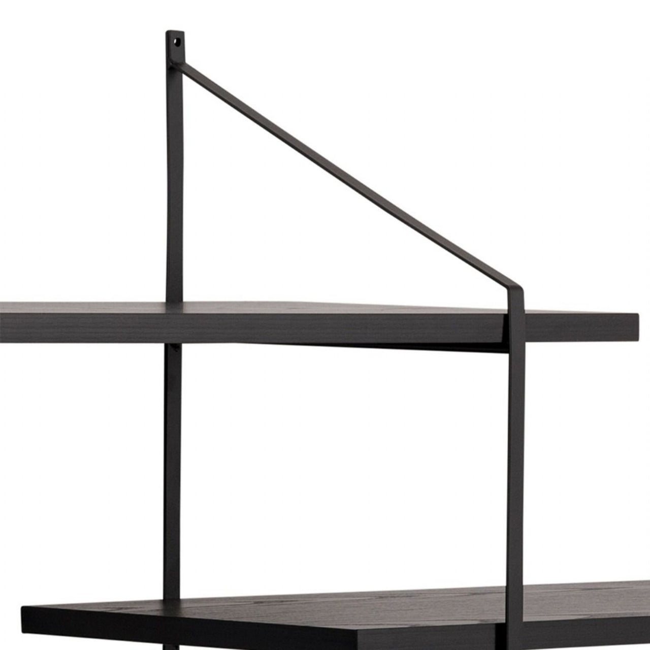 Belfast Wall Unit with 4 Shelves in Black