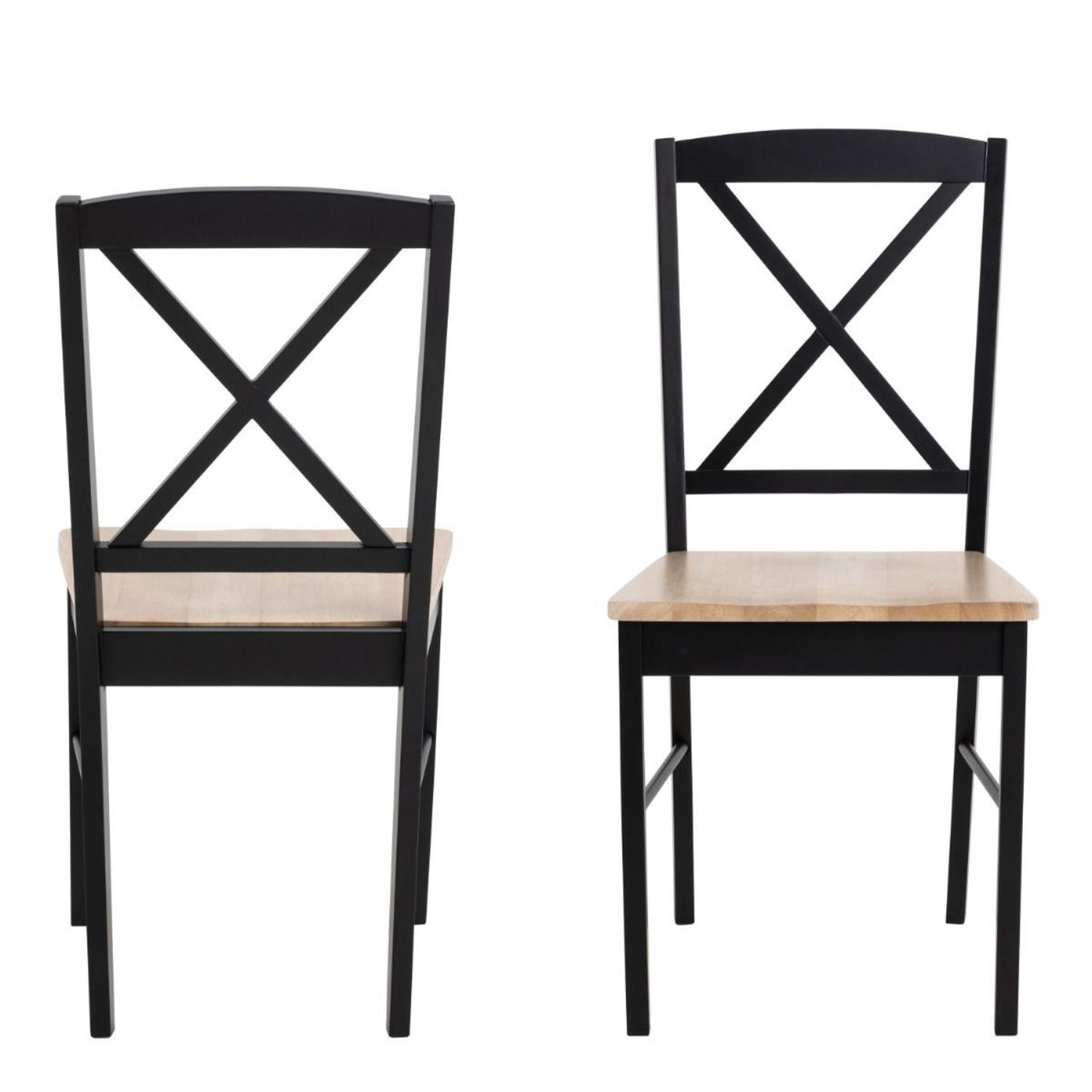 Elvira Dining Chair in Black and Oak