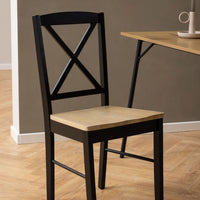 Thumbnail for Elvira Dining Chair in Black and Oak