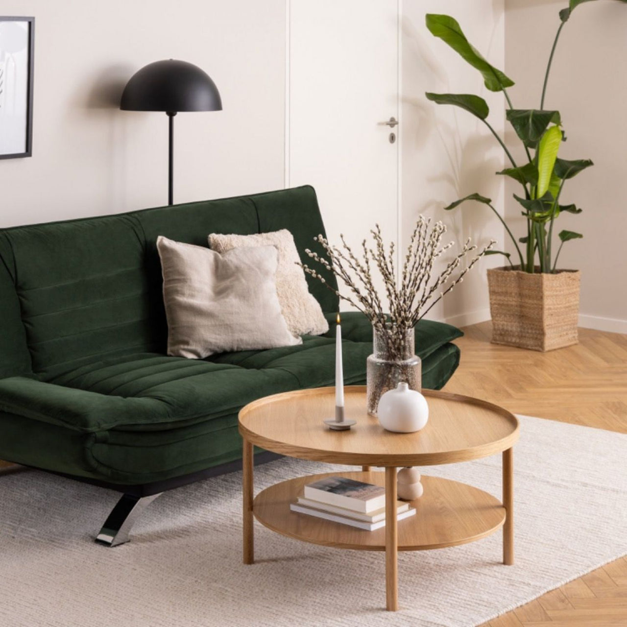 Banbury Round Coffee Table in Oak 80x42cm