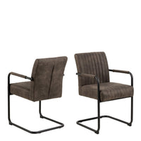 Thumbnail for Adele Dining Chair in Grey Fabric Set of 2