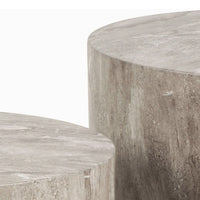 Thumbnail for Dice Round Coffee Table Set in Grey Marble