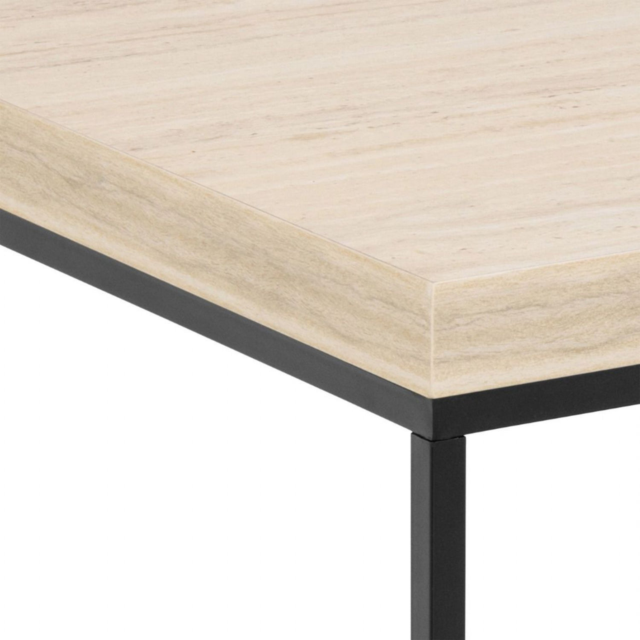 Barossa Coffee Table in Black and Light Oak 40cm