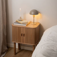 Thumbnail for Langley Square Bedside Table in Oak