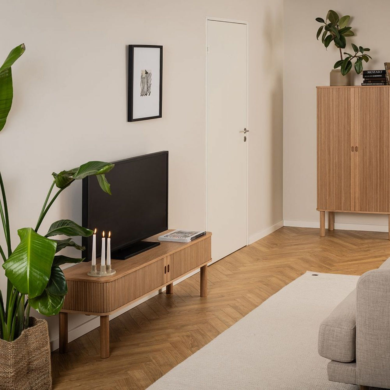 Langley TV Unit in Oak